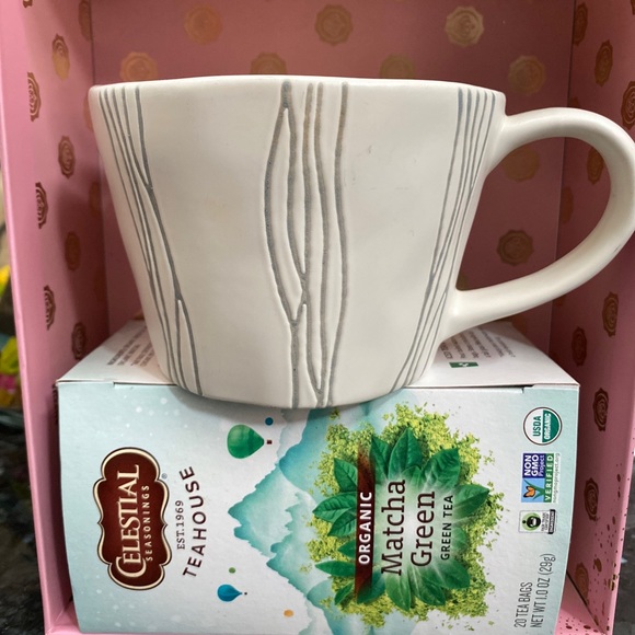 Mug CREAM W/ GRAY BARK ENGRAVING by POTTERS STUDIO - Picture 6 of 6